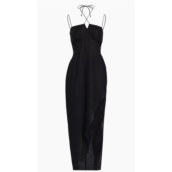 Rumer the Label Dresses & Skirts - NWT! RUMER THE LABEL Black Reverie Freya Linen Maxi Dress Revolve Size S